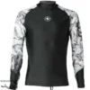 Top Lycra Rashguard NOIR/BLANC Homme Manches Longues - Aqualung