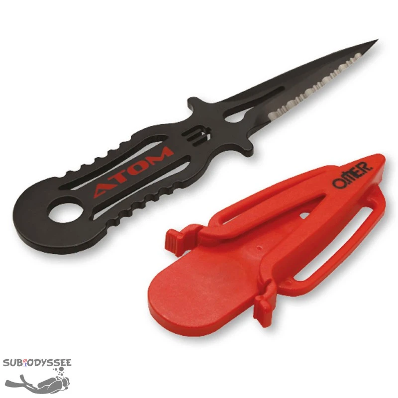 ATOM Dague Chasse Sous-marine Avec Gaine Aimantée - Omer 1 ATOM Dague Chasse Sous-marine Avec Gaine Aimantée - Omer