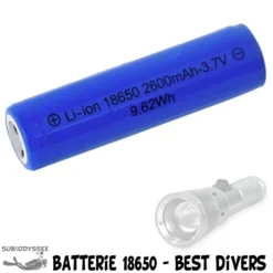 Batterie Li-Ion 18650 Pour Phare à LED - Best Divers