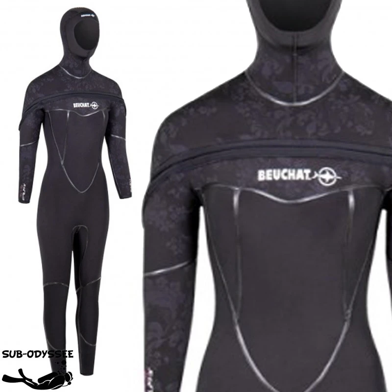 MED C-ZIP Monopièce 8mm Avec Cagoule Femme - Beuchat 1 MED C-ZIP Monopièce 8mm Avec Cagoule Femme - Beuchat