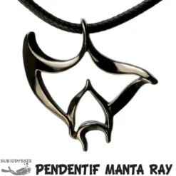 Pendentif "BIG RAY" MANTA RAY Hematite - BigBlue By St John