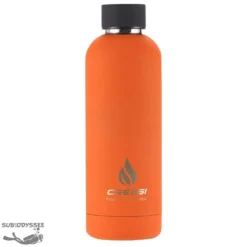 Bouteille THERMOS 500ml Caoutchouc ORANGE NOIR - Cressi
