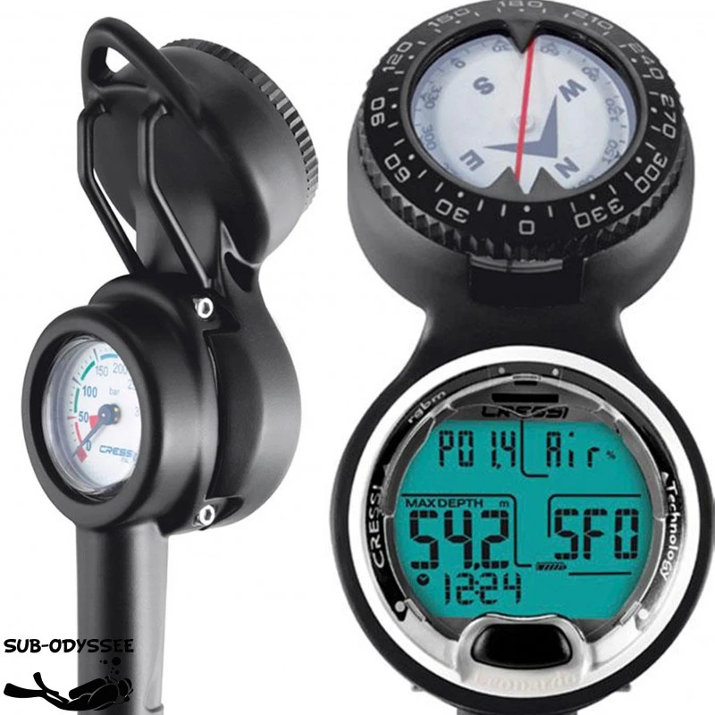 Console LEONARDO 3 éléments (ordinateur + Manomètre + Profondimetre) - Cressi 1 Console LEONARDO 3 éléments (ordinateur + Manomètre + Profondimetre) - Cressi