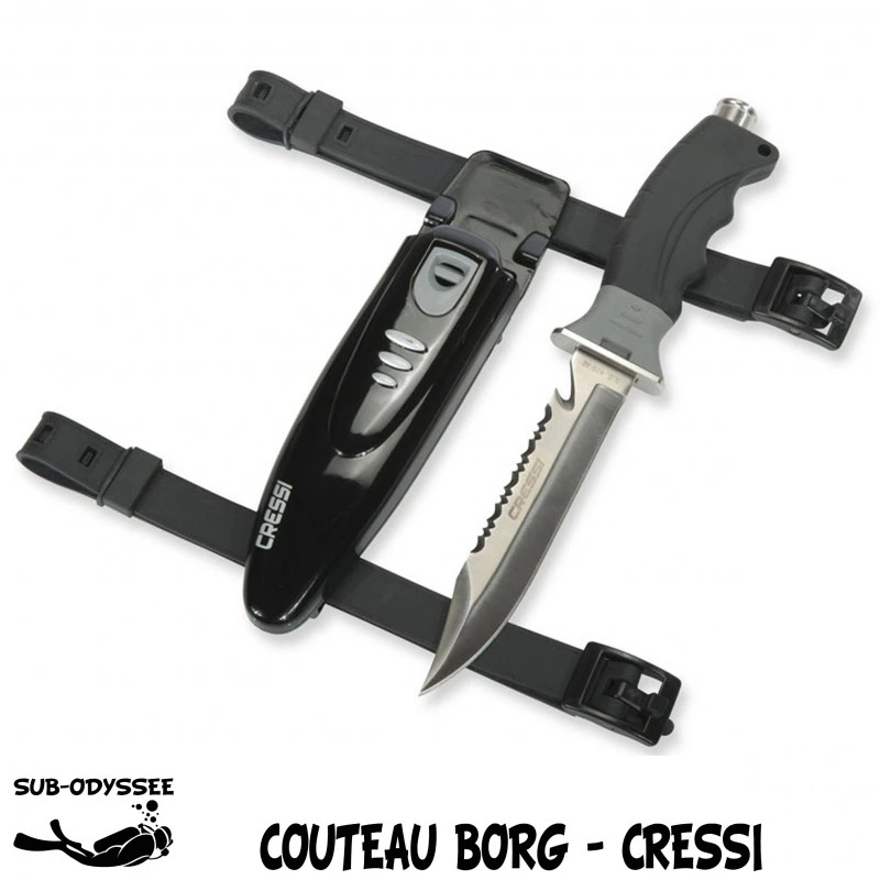 BORG Couteau Plongée Inox 26.5cm - Cressi 2 BORG Couteau Plongée Inox 26.5cm - Cressi – Image 2