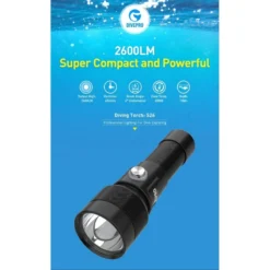 S26 Phare De Plongée 2600 Lumen - Divepro -Promos Bathypique Boutique divepro phare plongee s26 sub odyssee lyon pas cher 3