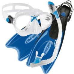 Ensemble Palme PALAU Kid + Masque MAREA Junior + Tuba MINIDRY - Cressi