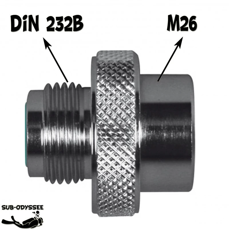 Adaptateur DIN 232 Bars Male (G 5/8") / M26 Femelle 1 Adaptateur DIN 232 Bars Male (G 5/8") / M26 Femelle