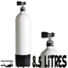 Bouteille 8.5 Litres Long 230 Bars Acier 1 Sortie Fond Bombé - Eurocylinder