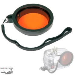 Filtre ORANGE 2,2" Court EAU BLEUE Ă Clipser Caisson Compact - Ikelite