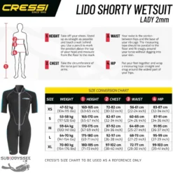 LIDO Shorty Femme Avec Zip Frontal - Cressi -Promos Bathypique Boutique lido shorty femme avec zip frontal cressi 6