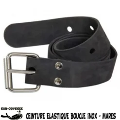 Ceinture Elastique NOIRE Boucle Marseillaise - Mares