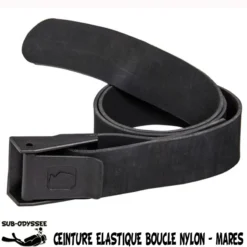 Ceinture Elastique Noire Boucle Nylon - Mares