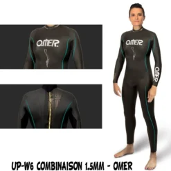Combinaison UP-W6 Femme En 1.5mm Umberto PELIZZARI Pour Apnée & Nage - Omer