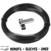 KIT Monofil ø1.6 Mm 5 M + 2 Sleeves 160-180 - Omer