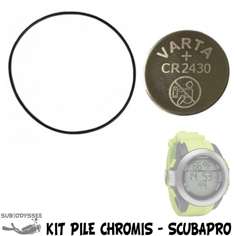 Kit Pile Pour Ordinateur CHROMIS Avec Joint - SCUBAPRO 1 Kit Pile Pour Ordinateur CHROMIS Avec Joint - SCUBAPRO