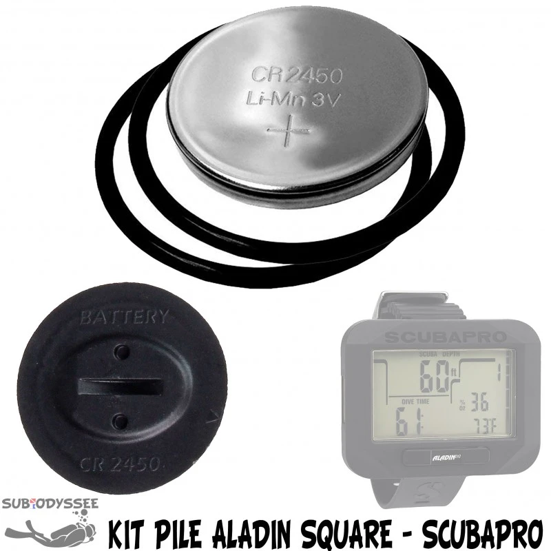 Kit Pile Pour Ordinateur ALADIN SQUARE Avec Joints - SCUBAPRO 1 Kit Pile Pour Ordinateur ALADIN SQUARE Avec Joints - SCUBAPRO