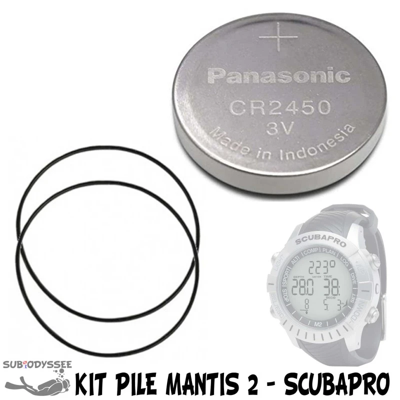 Kit Pile Pour Ordinateur MANTIS 2 Avec Joints - SCUBAPRO 1 Kit Pile Pour Ordinateur MANTIS 2 Avec Joints - SCUBAPRO