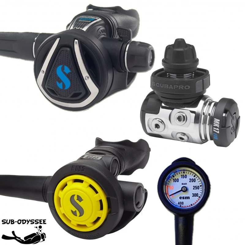 Pack Détendeur MK17 EVO C370 + Octopus R095 + Manomètre Compact - Scubapro 1 Pack Détendeur MK17 EVO C370 + Octopus R095 + Manomètre Compact - Scubapro