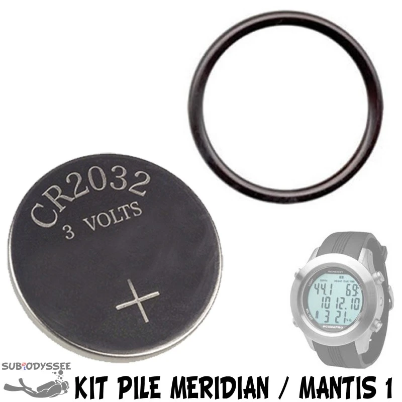 Kit Pile Pour Ordinateur MANTIS 1 & MERIDIAN Avec Joint - SCUBAPRO 1 Kit Pile Pour Ordinateur MANTIS 1 & MERIDIAN Avec Joint - SCUBAPRO
